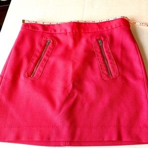 COPY - GAP pink mini-skirt with working zipper pockets.